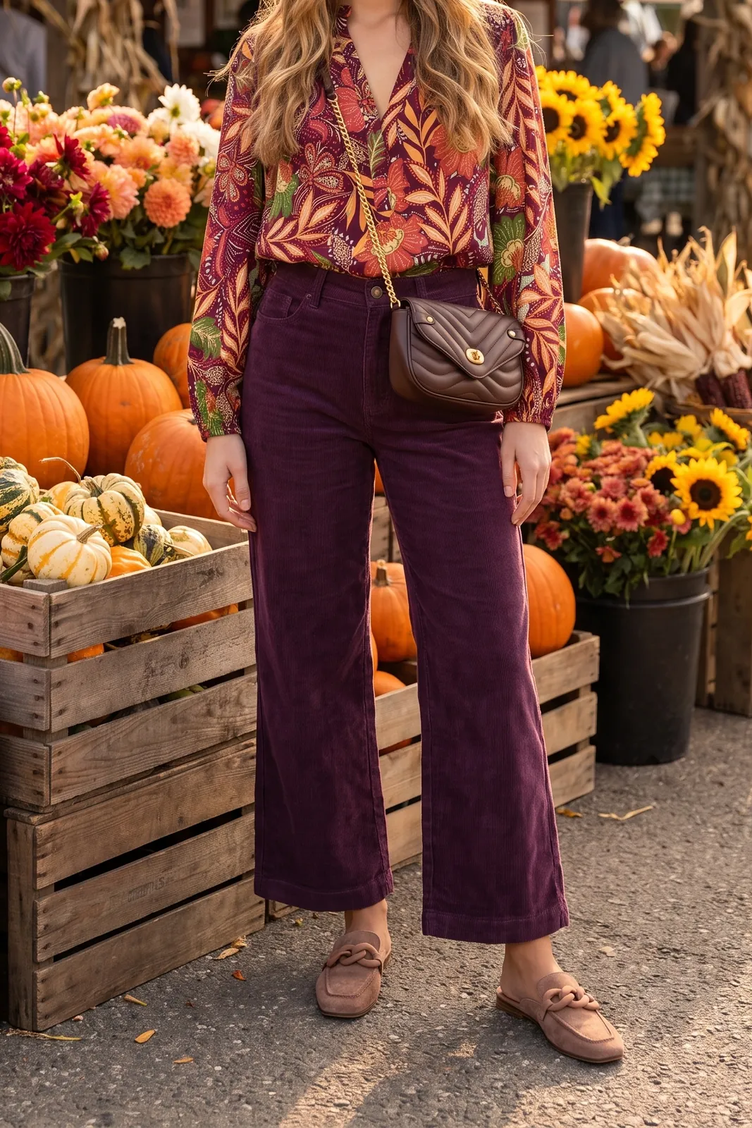 A Bezza autumn look at a farmers market