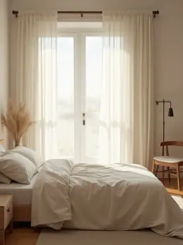 Bedroom — one of the stock scenes a reel can be shot in, standing empty with no product in it