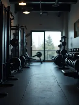 Gym — one of the stock scenes a reel can be shot in, standing empty with no product in it