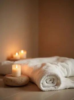 Spa — one of the stock scenes a reel can be shot in, standing empty with no product in it